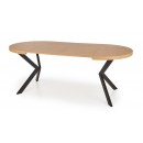 Стол обеденный HALMAR PERONI дуб золотой/черный 100-250/100